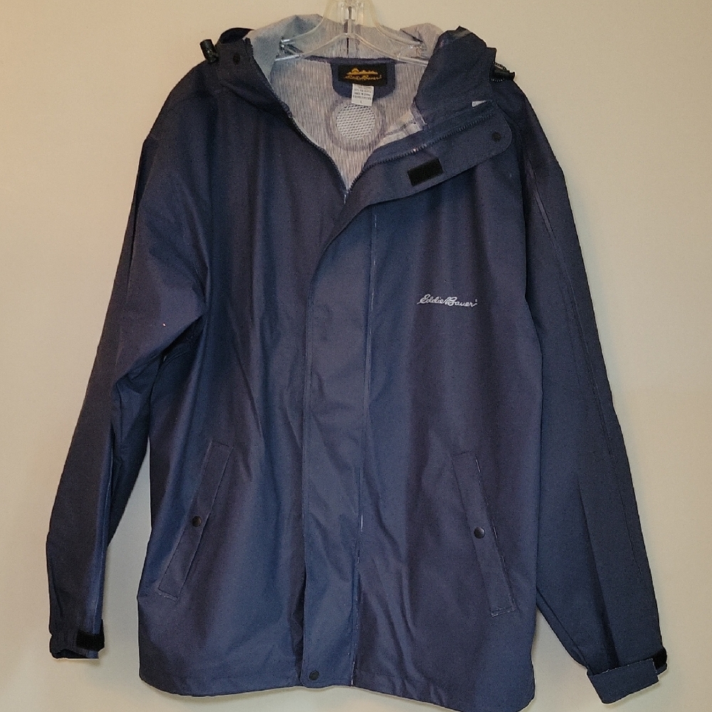 Eddie Bauer‎ Men's Dark Blue Raincoat Large